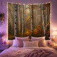 thumbnail image 2 of Autumn Birch Forest with Golden Leaves and Misty Woods, Serene Watercolor for Nature Lovers, Botanical Wall Art Decor, Housewarming Gift, Tapestry Wall Hanging for Bedroom and Living Room, 2 of 7