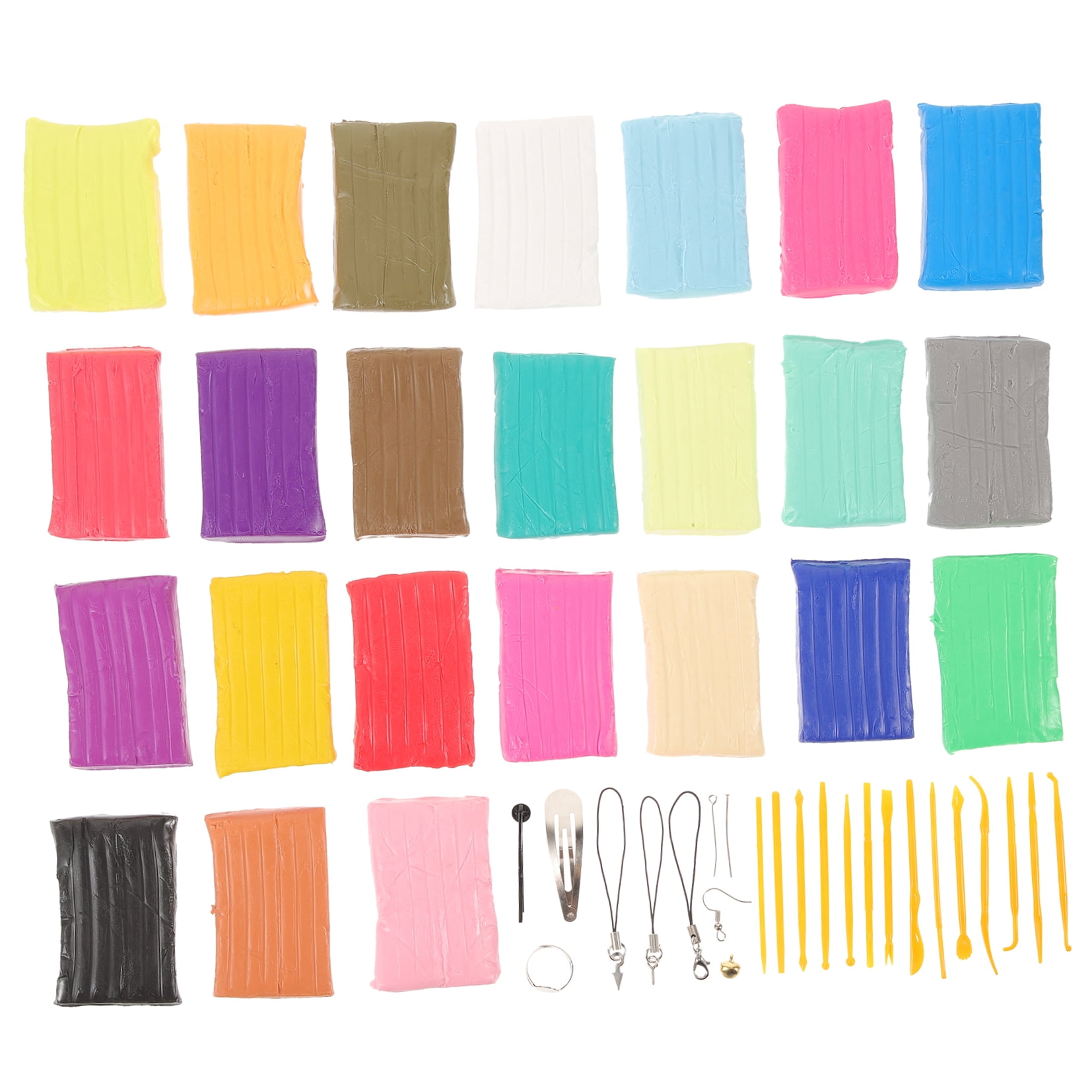 DIY Clay Kit with Sculpting Tools for Polymer Clay Crafts Assorted Color Great for Playing 1 Set