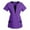 Purple, variant on Womens V-Neck Scrub Top Short Sleeve T-Shirt Casual Loose Fit Solid Color Tee with Pocket Professional Healthcare Uniform Work Shirt Soft Blouse