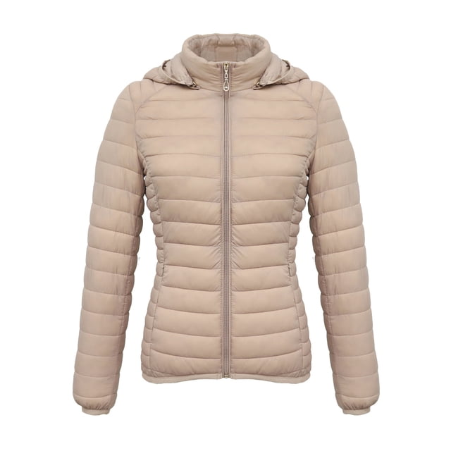 Gpaecead Quilted Jackets Women's Solid Color Long Sleeved Tops Zipper With Pocket Lightweight Jacket Coats