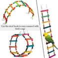 thumbnail image 6 of HZKAICUN Bird Parrot Toys, Naturals Rope Colorful Step Ladder Swing Bridge for Pet Trainning Playing, Flexible Birds Cage Accessories Decoration for Cockatiel Conure Parakeet, 6 of 9