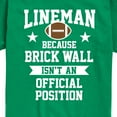thumbnail image 3 of Instant Message - Lineman Brick Wall Position - Toddler & Youth Short Sleeve Graphic T-Shirt, 3 of 6