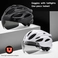 thumbnail image 2 of Casco de Bicicleta, Casco de Bicicleta con Gafas de Luz Trasera Casco de Bicicleta de MontañA Ajustable para Adultos Hombres Mujeres Gris, 2 of 5
