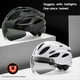 thumbnail image 2 of Casco de Bicicleta, Casco de Bicicleta con Gafas de Luz Trasera Casco de Bicicleta de MontañA Ajustable para Adultos Hombres Mujeres, 2 of 5