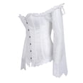 thumbnail image 3 of Corset Mode Femme en Satin à Lacets Style Rétro Bustier Floral Push-Up Moulant, 3 of 6