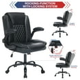 thumbnail image 6 of JONPONY Big and Tall Office Chair 300LBS Wide Seat Ergonomic Computer Desk Chair High Back Executive Leather Chair Adjustable Task Chair Lumbar Back Support 8 Hours Heavy Duty Design,Grey, 6 of 14