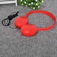 thumbnail image 3 of Injueey Auriculares para juegos Auriculares estéreo de 3,5 mm con cable + micrófono para PC Computadora Gamer Teléfono y Comunicación rojo, 3 of 5