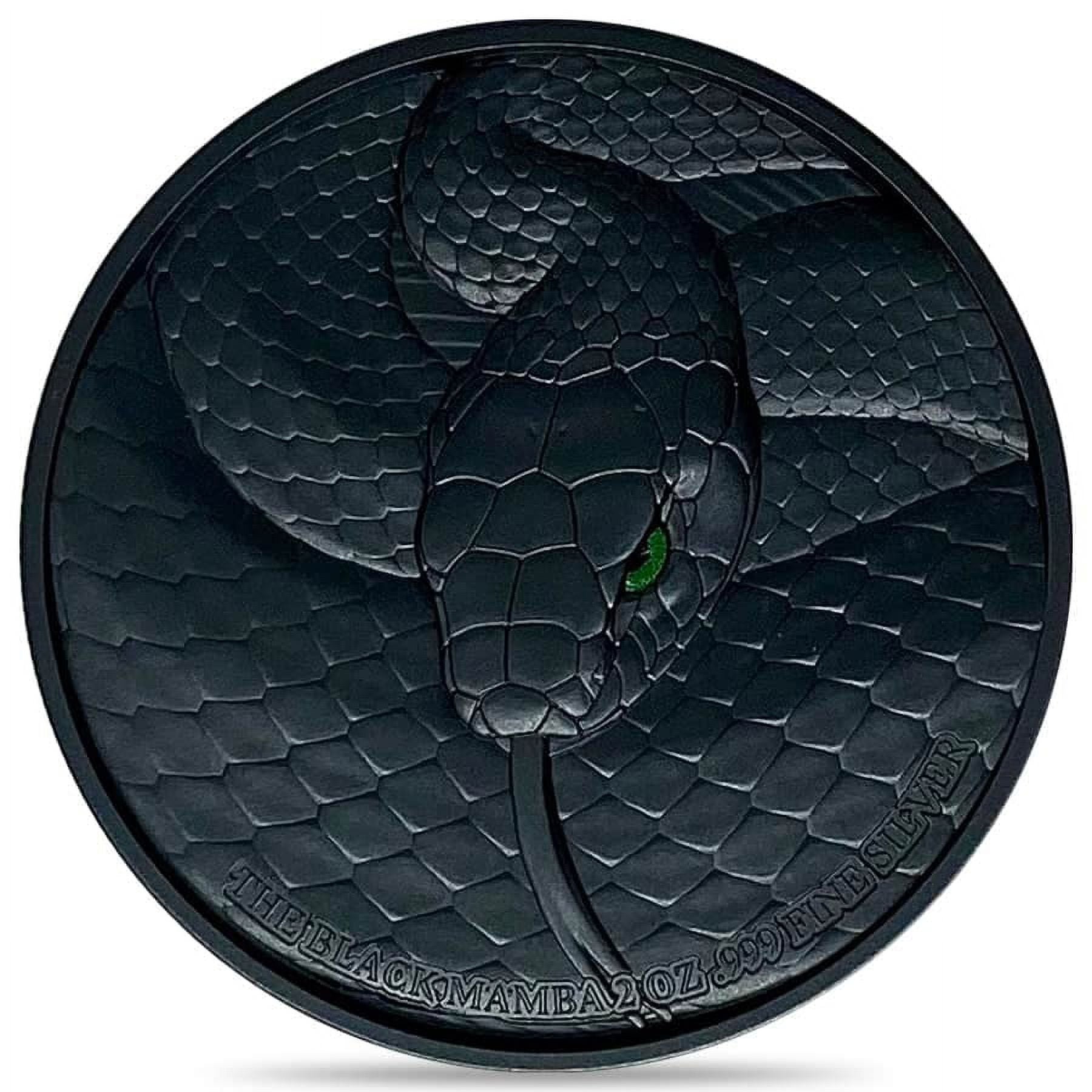 2023 Chad 2 oz High Relief Silver Black Mamba Coin .999 Fine 2023 Chad 2 oz High Relief Silver Black Mamba Coin .999 Fine