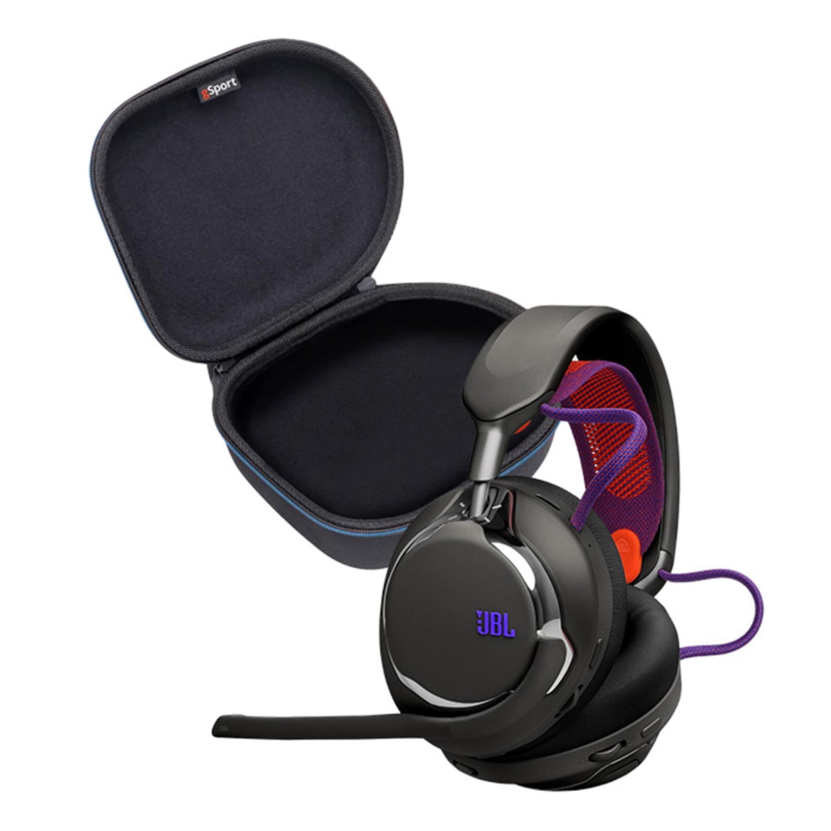 JBL Quantum 950X Wireless Over-Ear Gaming Headset Bundle with gSport Case (Black)