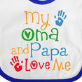 thumbnail image 4 of Inktastic My Oma and Papa Love Me Boys or Girls Baby Bib, 4 of 4