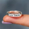 thumbnail image 6 of Wentin Rings Clearance! Let Them Ring Let Them Stainless Steel Engraved Ring To Sorority Sisters Best Friends Inspirational Friendship Ring Motivational Friendship Jewelry Gift, 6 of 6