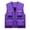 Purple, variant on Fewfanhot Men Stand Collar Multi Pocket Zip Up Utility Vest Outdoor Fishing Hunting Sleeveless Cargo Waistcoat