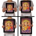 thumbnail image 7 of IBA Indianbeautifulart Hanuman Sitting In Ram Darbar Picture Frame Religious Poster Black Wall Frame Deity&nbsp;Photo&nbsp;Frame Wall Decor&nbsp;For Home/ Office/ Temple, 7 of 7
