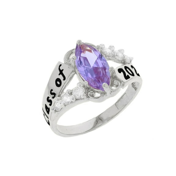 JackAni 10k Gold Simulated Alexandrite June Birthstone 2026 Class Graduation Ring - Size 5.00