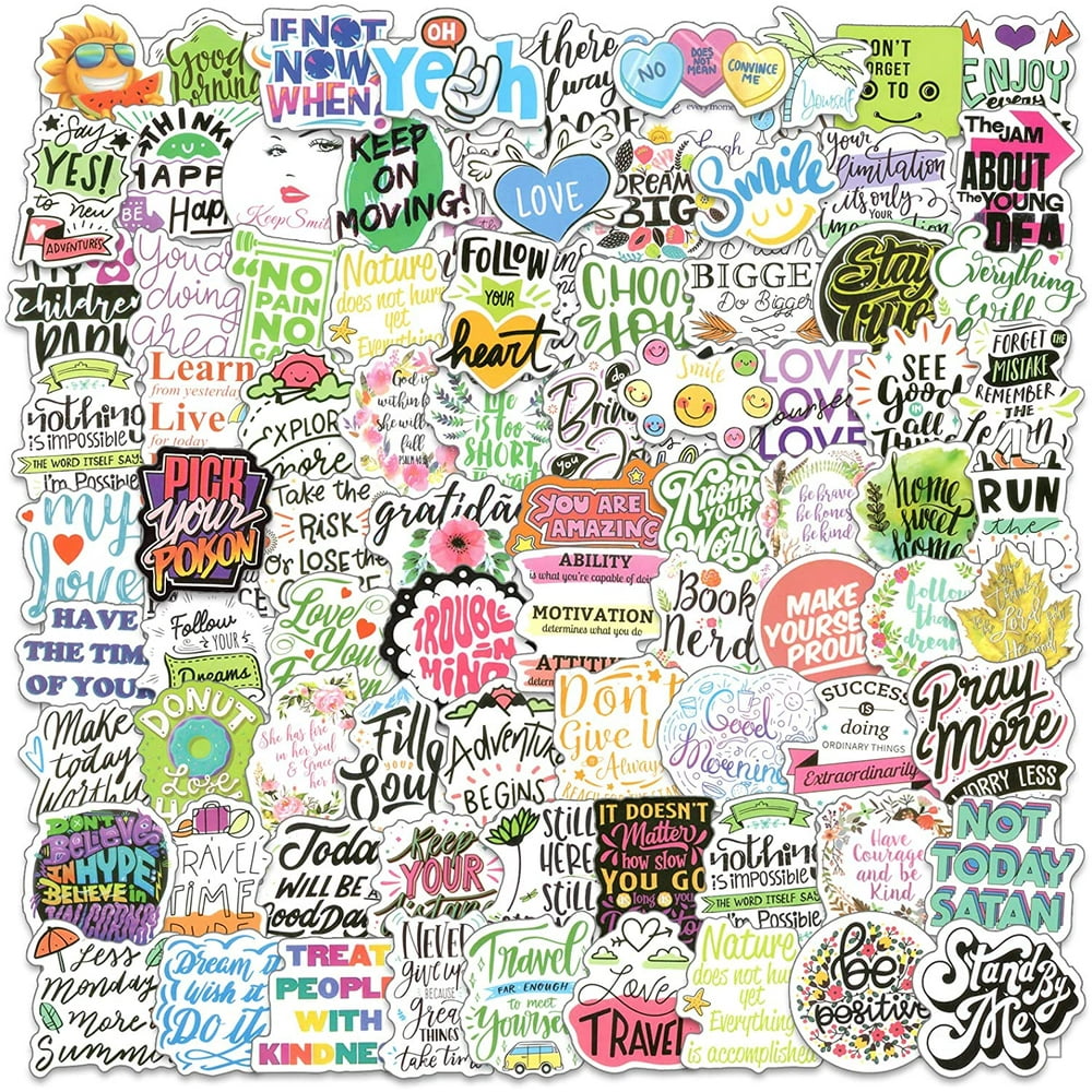colorful inspirational positive stickers 100pcs motivational aesthetic