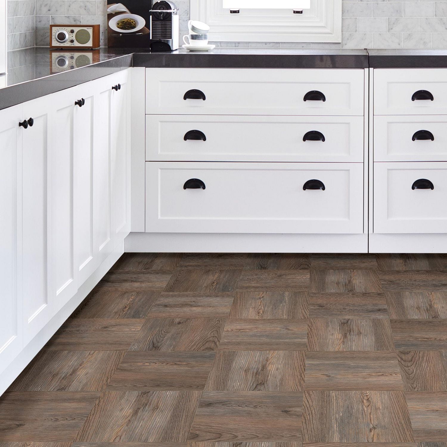 FloorPops Knotting Hill Peel and Stick Floor Tiles Set of 20