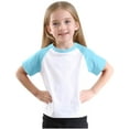 thumbnail image 6 of Kids Color Block Raglan T-Shirts Boys Girls Baseball Cotton Tops Short Sleeve Crew Neck Summer Casual Tees T Shirts 3-14Y, Sky Blue, 13 Years, 6 of 7
