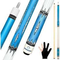 Pool Cues 58 inch Pool Cue Stick with 13mm Fiber Leather tip 20oz 4-Colors for Beginner, Commercial and Home