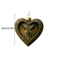 thumbnail image 2 of 3.15 Inch Owl Christmas Tree Decorations Owl Xmas Ornament Personalized 2D Flat Acrylic Ornaments Animals Birds Lover Gift for Home Decor, 2 of 2
