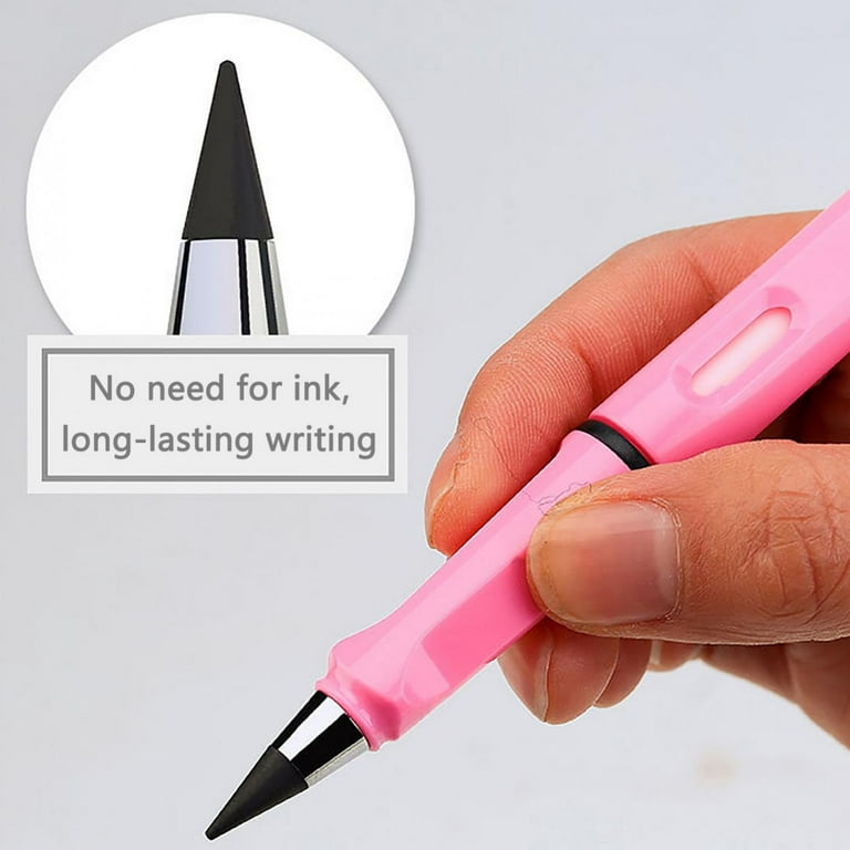 6 Pcs Inkless Pencils Portable Everlasting Pencil Eternal Pencil No Ink Pen  Metal Inkless Pen For Kids And Adults (hs)