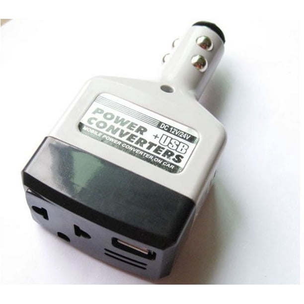 Car Power Converter Inverter 12V/24V for 220V AdapterCar Cigarette Lighter  Socket Power+USB Converter