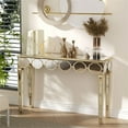 thumbnail image 5 of 47" Mirrored Console Table Rectangular Silver Entryway Table for Living Room, 5 of 13