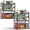 3 Tier Black&2 Pcs, variant on Expandable Microwave Stand 2 Tier Metal Kitchen Countertop Organizer Shelves With 8 Hooks Bakers Rack Shelf Oven 55lbs Weight Capacity