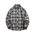 thumbnail image 2 of Mens Shirts Long Sleeve Button-Down Big & Tall T-Shirts M-5X Plus Size Casual Plaid Printed Work Tshirts Tops with Pocket and Collar, 2 of 8