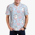 thumbnail image 4 of Vsdgher Summer Cute Unicorns Print Men's Short Sleeve Stretch Polo Shirt, Moisture-Wicking Performance Polo Shirt, 4 of 8