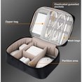thumbnail image 3 of Charging Cable Case with Handle Protection Carrying Bag Smartphone Charger Cord Camera Storage Bags Electronics Device Organizer Outdoor Travel Dark Blue, 3 of 9