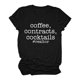 thumbnail image 1 of Gibobby Camiseta de manga corta para mujer Camisas Tops redondos Camiseta Túnica Blusa manga impresión Casual Letras Cuello Blusa mujer(Negro,G), 1 of 3