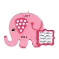thumbnail image 4 of Ornaments by Elves Personalized Baby's First Christmas 2024 Ornament Pink Elephant Ornament .25lbs, 4 of 10