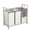 Beige, variant on 3-Bag Laundry Hamper, Black Laundry Basket, 35.6 Gal(135 L) Laundry Sorter Cart Laundry Room Organization with Heavy Duty Rolling Lockable Wheels and Removable Bags, Beige