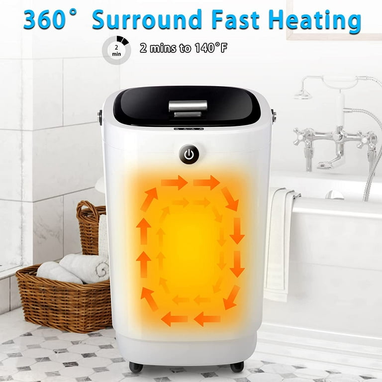 Large Foldable Towel Warmer - Holds 2 Big Towels Or Blankets, Auto Shut-Off, Remote Control, For Bathroom & Spa