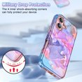 thumbnail image 3 of CASEFIV for iPhone 16 Plus Case,Marble Pattern 3 in 1 Heavy Duty Shockproof Rugged Hard PC+Soft Silicone Drop Protective Girls Women Cover,Light Purple, 3 of 6