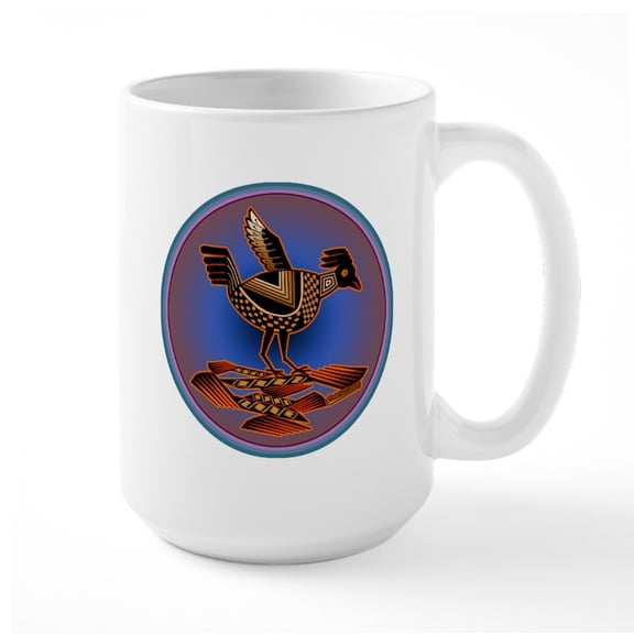 CafePress - Mimbres Quail 3 Large Mug - 15 oz Ceramic Large White Novelty Mug
