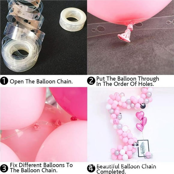 VONKY Chaîne de Décoration de Ballons Noueur de Ballons Double Pince Prune Ensemble pour Bricolage Guirlande de Ballons Arche de Ballons