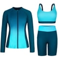 thumbnail image 1 of Set Rash Guard Arolina 2025 para mujer con camisas de baño azul M, 1 of 2