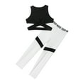 thumbnail image 3 of YEAHDOR Kids Girls Activewear Athletic Crop Top with Leggings Gym Sports Suit Outfit Set, 3 of 7