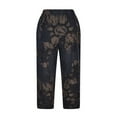 thumbnail image 3 of Birdeem Pantalon Grand Décontracté en Coton et Lin Imprimé pour Femme, 3 of 4