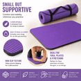 thumbnail image 5 of Small Yoga Mat 15 Mm Thick Anti-Skid Sports Fitness Mat Non-Slip Yoga Mat for Home Gym Yoga Exercises Pilates Workout Daily Use with Anti-Slip Surface and Eco Friendly, Purple, 1pcs, 5 of 7