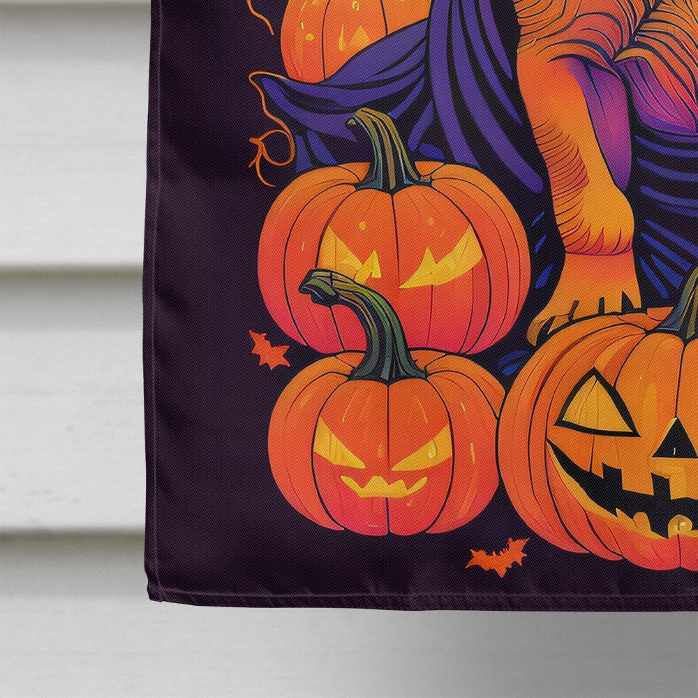 Halloween Shar Pei Dog House Flag 28x40IN Double-Sided Polyester Decorative Sleeve Pole Flag for Outdoor Home Garden