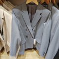 thumbnail image 3 of ~2024年春季新款商务职业双排扣西装外套通勤西服SY465473, 3 of 5