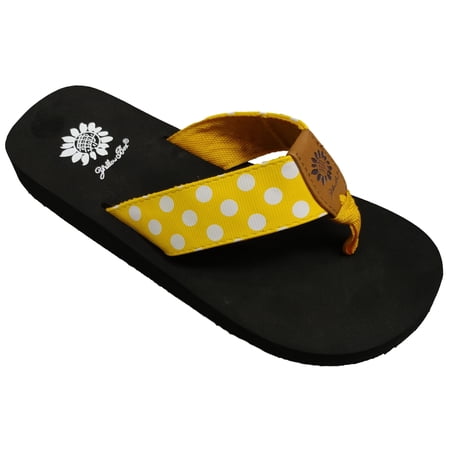 yellow box yellow flip flops