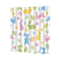 thumbnail image 1 of Easter Shower Curtain With Rabbits And Easter Eggs, Waterproof Polyester Bathroom Decor With 12 Hooks, 71 x 40 Inches Holiday Bathroom Partition For Kids And Adults, 1 of 6