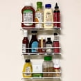 thumbnail image 7 of Evelots 2 Pack 3-Tier Spice Rack-Door/Wall Mounted-Sturdy Coated Metal-Up to 36 Bottles, 7 of 7