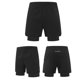 thumbnail image 1 of pstuiky Pantalones cortos casuales para hombre, Pantalones cortos deportivos de playa de doble capa, informales, de secado rápido, de color liso, para hombre Pantalones cortos de entrenamiento, 1 of 3