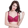 thumbnail image 2 of Sujetador de encaje sexy ajustable de talla grande con aro de acero para mujer, ropa interior fina, 2 of 6