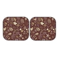 thumbnail image 7 of Disketp 2 Piece Coffee And Flowers Pattern Windshield Sunshades,Folding Windshield Sun Shade For Car Suv Trucks Sedan,Blocks Uv Rays Sun Visor Protector-Medium, 7 of 7