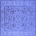 thumbnail image 1 of Ahgly Company Machine Washable Indoor Square Oriental Blue Traditional Area Rugs, 5' Square, 1 of 4